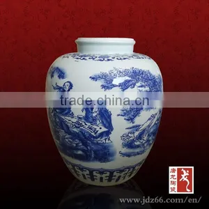 New Year Gift Hand Paintd Light Blue Wine Bottle for Home Decoration thumbnail-1