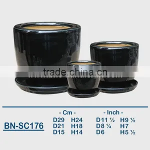 Vietnamese Ceramic Glazed Indoor Pot/ Indoor Planter BN-SC173 thumbnail-5