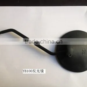 Good Quality Motorcycle Parts Black Plastic Side Rearview Mirror YB100 Side Mirror thumbnail-1