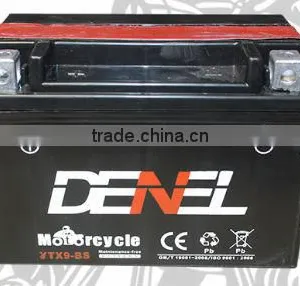 12V8AH Electric Motorcycle Battery From China Factory For Large Displacement Motorcycles MF (YTX9-BS) thumbnail-2