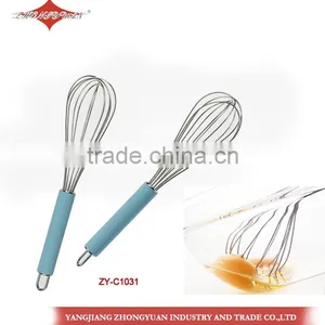 Hot Selling 10" Stainless Steel Wires Egg Whisk With Stainless Steel Handle thumbnail-1