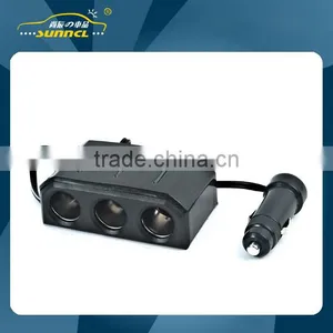CE Approval Cigarette Lighter Adapter 3 Socket Outlet for IPhone , Tablet thumbnail-1