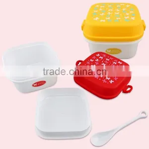 Double Layers Square Plastic Tiffin Lunch Box thumbnail-4