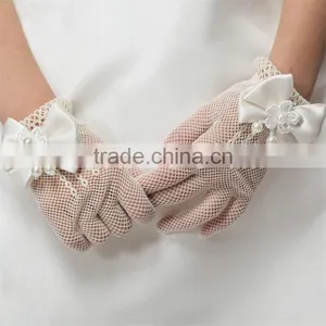 Royal Style Luury Flower Girls Party Gloves Waist Flowers Bow Decoration Childrens Little Girl Princess Manner Vintage Gloves thumbnail-3