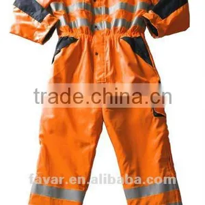 Hi-vis Reflective Men's Waterproof Work Boiller Suit Winter Use Padded Coverall thumbnail-1