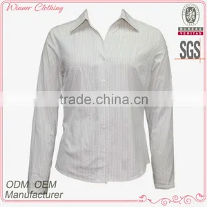 Wholesale Ladies Tops Cheap Price Long Sleeve Mature Blouse for Women thumbnail-1