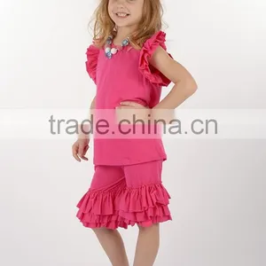 Wholesale Girls Ruffle Pants Sets Kids Ruffle Icing Pants and Girls Ruffle Sets thumbnail-1