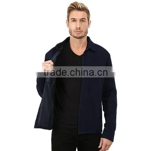 Custom Oversized Dark Bule Buttons Windbreaker Jacket for Men thumbnail-5