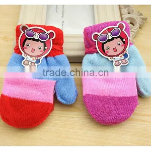 TC13028 Low Price Cute Fingerless Kids Gloves New Fashion Knitted Winter Warm Kids Mitten Gloves thumbnail-6