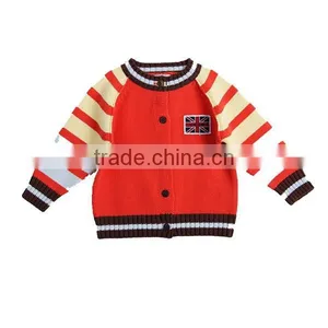 Boys Knitted Cardigan Sweater Pattern Kids Raglan Cardigan thumbnail-1