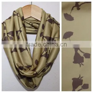Infinity Scarf for Gals in Brown, Beige Extra Long SSS60 thumbnail-4