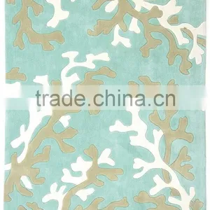 Turquoise Blue-White Area Rug thumbnail-4
