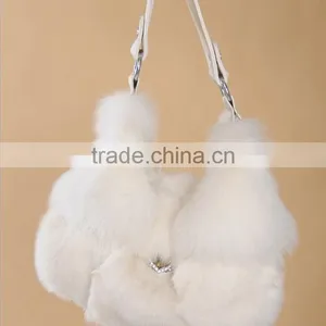 Elegant Genuine Fox Fur Handbags Women thumbnail-5