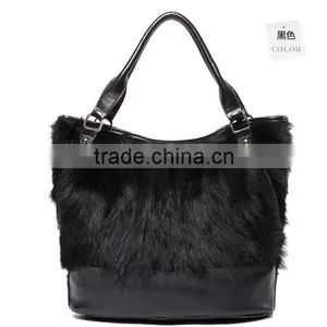 Fox Fur Ladies Fashion Genuine Leather Handbags thumbnail-6