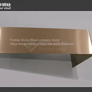 201 304 316 Stainless Steel Sheet ,rose Golden HL Decorative Stainless Steel thumbnail-4