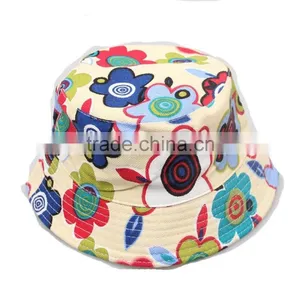 Multi Flower Pattern Bucket Caps Summer Sun Hat Fishing Outdoor Caps thumbnail-1