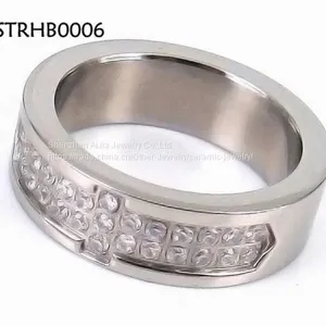Silver Diamond Stainless Steel Ladies Finger Ring For Girls thumbnail-4