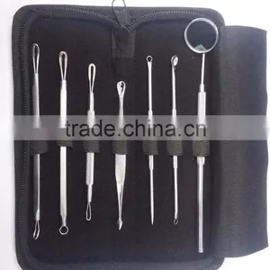 7 Pcs Full Stainless Steel Blackhead Blemish Remover Kit/ 100% Stainless Steel Blemish Remover Kit thumbnail-1