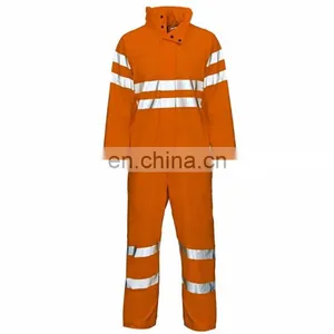 EN 343/EN 471 Hi Vis Storm Waterproof Coverall With Hood thumbnail-5