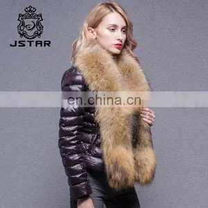 Online Shop Fashion Winter Jacket Fur Parka With Fur Hood thumbnail-1