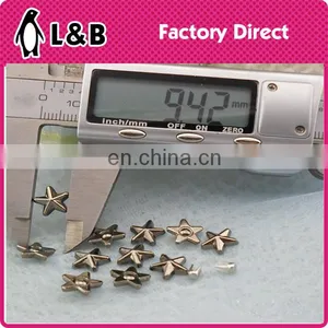9.5mm Wholesale Fashion Popular Metal Star Rivet thumbnail-2