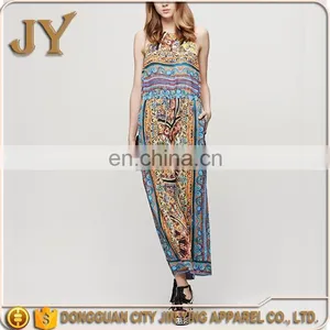 China Wholesale Market Blouses 2016 New Designs Bohemian Clothing Custom Printing One Piece Jumpsuit thumbnail-1