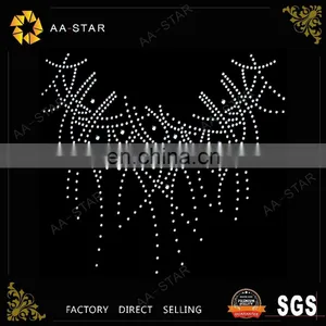 Bling Flower Neckline Transfer for Girl's Garment,shoes,dresses thumbnail-1