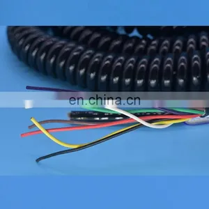 High Elasticity Trailer Spiral Cable Cnc Spiral Cable Coiled Cable thumbnail-1