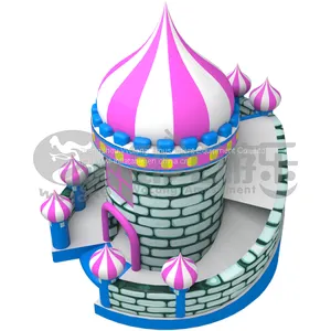 Kids Inflatable Party Castle / Inflatable Jumping House Combo thumbnail-1