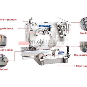 MC 600-05 INTERLOCK SEWING MACHINE FOR RING TYPE WATER MARK HEAD TROUSERS ELASTIC BELT SEAMING thumbnail-2