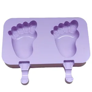 New Silicone Ice Cream Mold Popsicle Molds Ice Cube Tray DIY Homemade Cartoon Ice Cream Popsicle Ice Pop Maker Mould With Stick thumbnail-1