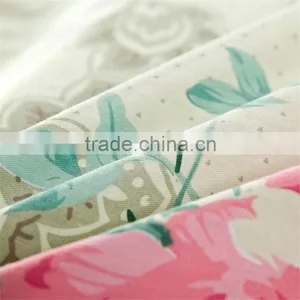 Modern Floral Printed Two Colors Bed Linen Sets 100% Cotton Flat Sheet Set All Size thumbnail-2