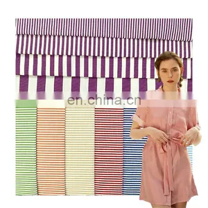 Textile Fabrics 100% Cotton Materials Woven Chinese Cotton Stripe Roll of Fabric thumbnail-1