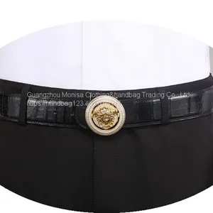 Collection Of Medusa Men's Belt Glossy Leather Pants Belt Fashion Personality Printing Belt Youth Beauty Head thumbnail-2