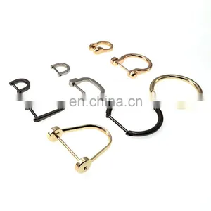 Bag Accessories Nickel Free Adjustable Clasp Alloy Screw Removable Opened D Rings Buckle For Handbags thumbnail-3