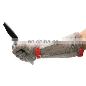Cut Proof Protect Stainless Steel ANSI Anti Cut Resistant Metal Mesh Butcher Work Gloves thumbnail-1