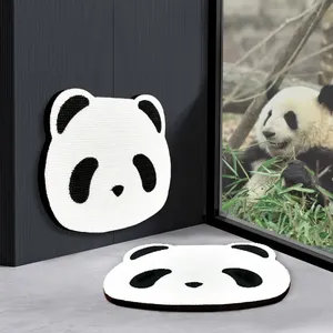 MEOW LOVE Panda-Shaped Cat Scraper The Cat Corrugated Scraper of The Vertical Can Be Attached Wall Decorate Without Shavings. thumbnail-5