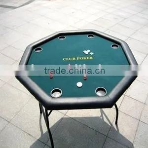 48" Octagon Poker Table With Stainless Cupholder thumbnail-1