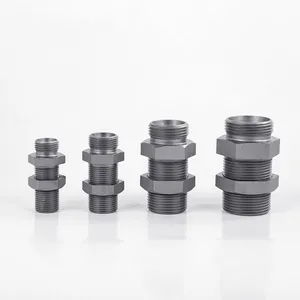 Parker GSV Compression Bulkhead Fitting, High-Pressure Hydraulic Tubing Adapter Bulkhead Fitting, 6D Series Stainless Steel thumbnail-4