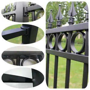 Customized Galvanized Steel Fence for Community Factory Safety Fence Outdoor School Factory Steel Fence Metal Fence thumbnail-4