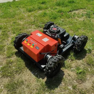 Gasoline Engine Sharp Mowing Blades Walking Speed 0~6Km/h Remote Control Lawn Wheel Mower for Sale thumbnail-4