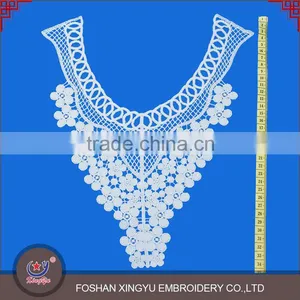 Hot Sell Custom Shape Fashion Cotton Crochet Embroidery Pattern Lace Collar Neckline for Women thumbnail-2