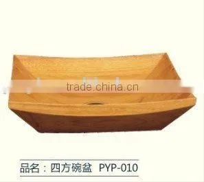 White Oak Square Sink Wood Sink Basin thumbnail-1