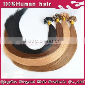 Qingdao Elegant Top Quality Brazilian U Tip Hair Extension,various Color Hair Extension Wholesale thumbnail-1