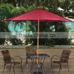 Top Quality Hotel Wooden Umbrella thumbnail-3