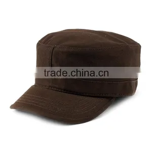 Hot Sale 2015 New Design Flat Top Short Bill Military Cap Wholesale thumbnail-3