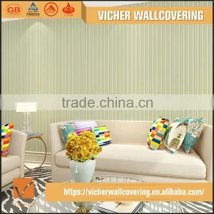Classic Stripe Style Style PVC Material Top Quality Latest Design Design Wallpaper For Print thumbnail-1