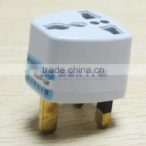 Wholesales Cheap Price AU US EU to UK Adapter Converter 3 Pin AC Power Plug Adaptor Connector thumbnail-3