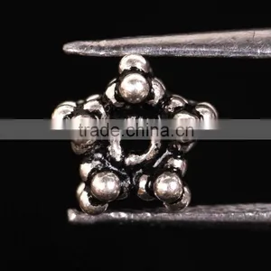 925 Solid Sterling Silver Wholesale Star Beads thumbnail-1