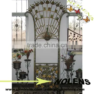 Wrought Iron Flower Shelf Plant Stands Garden Metal Flower Stand thumbnail-1